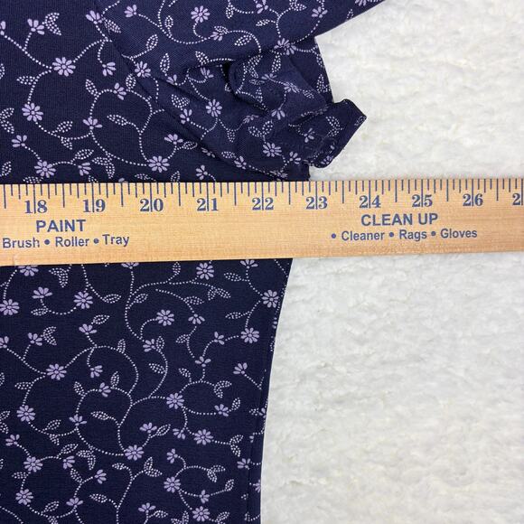 Fashion Bug Vintage Floral Blouse | Women’s XL | Blue Button Front Top - Picture 7 of 14